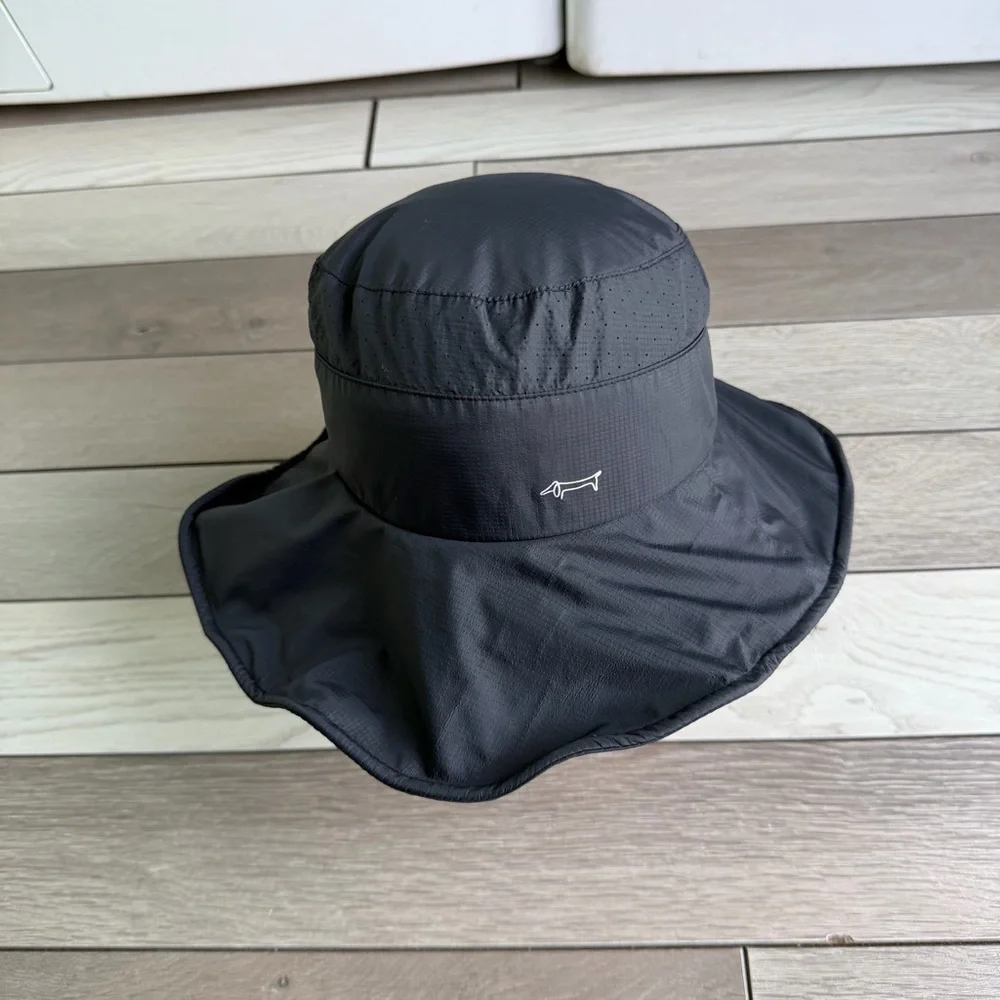 Women's Black Wide Brim Hat